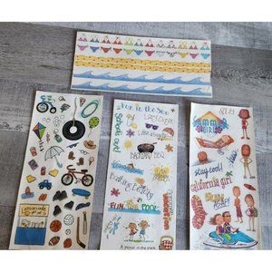 Jumbo Sticker Sheet - MAMBI Summer Beach Swimming  Scrapbooking NEW Retired #39